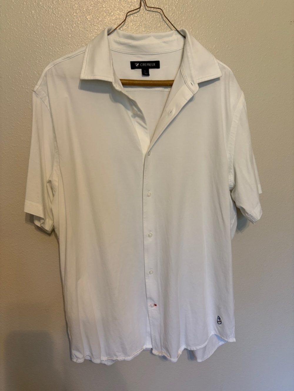 Daniel Cremieux White Short-Sleeve Casual Button-Down Shirt
